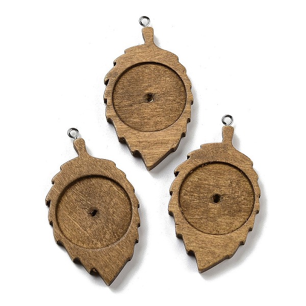PandaHall Wooden Pendant Cabochon Settings, Pendant Base, Leaf, Camel, Tray: 25mm, 55.5x29.5~30.5x5mm, Hole: 2mm, 20pcs/set Wood Leaf Brown
PandaHall Wooden Pendant Cabochon Settings, Pendant Base, Leaf, Camel, Tray: 25mm, 55.5x29.5~30.5x5mm, Hole: 2mm, 20pcs/set Wood Leaf Brown