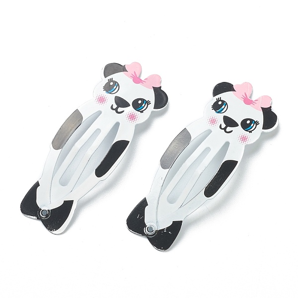 PandaHall Cute Spray Painted Iron Snap Hair Clips, Panda, for Childern, White, 53x20x1.5mm, 2pcs/set Iron White
PandaHall Cute Spray Painted Iron Snap Hair Clips, Panda, for Childern, White, 53x20x1.5mm, 2pcs/set Iron White