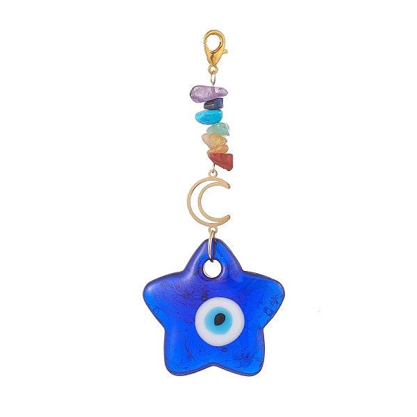 PandaHall Evil Eye Lampwork Pandant Decorations, with Alloy Rhinestone Links and Stainless Steel Lobster Claw Clasps, Gemstone Chip Bead..., Multicolor
PandaHall Evil Eye Lampwork Pandant Decorations, with Alloy Rhinestone Links and Stainless Steel Lobster Claw Clasps, Gemstone Chip Bead..., Multicolor