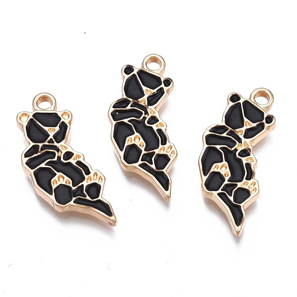 PandaHall Rack Plating Alloy Enamel Pendants, Cadmium Free & Nickel Free & Lead Free, Light Gold, Cat, Black, 24x10x2mm, Hole: 1.8mm...
PandaHall Rack Plating Alloy Enamel Pendants, Cadmium Free & Nickel Free & Lead Free, Light Gold, Cat, Black, 24x10x2mm, Hole: 1.8mm...