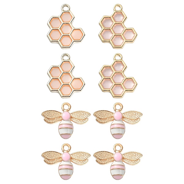 PandaHall 8Pcs 2 Style Alloy Enamel Pendants, with Epoxy Resin Pendants, Honeycomb & Bees, Light Gold, Mixed Color..., Multicolor
PandaHall 8Pcs 2 Style Alloy Enamel Pendants, with Epoxy Resin Pendants, Honeycomb & Bees, Light Gold, Mixed Color..., Multicolor