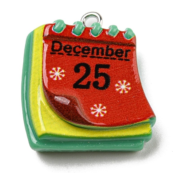 PandaHall Opaque Resin Pendants, Christmas Charms with Platinum Plated Iron Loops, Calendar, 24x22x8mm, Hole: 2mm Iron+Resin Others
PandaHall Opaque Resin Pendants, Christmas Charms with Platinum Plated Iron Loops, Calendar, 24x22x8mm, Hole: 2mm Iron+Resin Others
