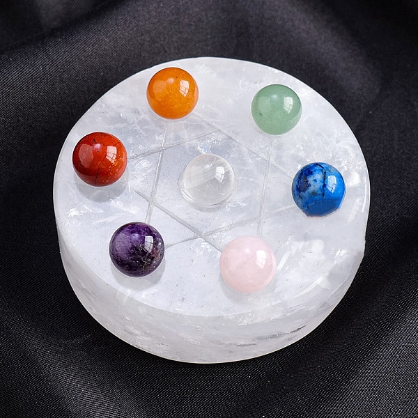 PandaHall Natural Quartz Crystal Seven Star Array Plate, Reiki Energy Stone Display Decoration, for Healing Meditation, Flat Round, 55~60mm...
PandaHall Natural Quartz Crystal Seven Star Array Plate, Reiki Energy Stone Display Decoration, for Healing Meditation, Flat Round, 55~60mm...
