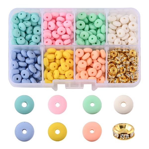 PandaHall DIY Disc Beads Jewelry Making Kit, Including 350Pcs Flat Round Handmade Polymer Clay Beads, 100Pcs Brass Rhinestone Beads, Mixed..., Multicolor
PandaHall DIY Disc Beads Jewelry Making Kit, Including 350Pcs Flat Round Handmade Polymer Clay Beads, 100Pcs Brass Rhinestone Beads, Mixed..., Multicolor