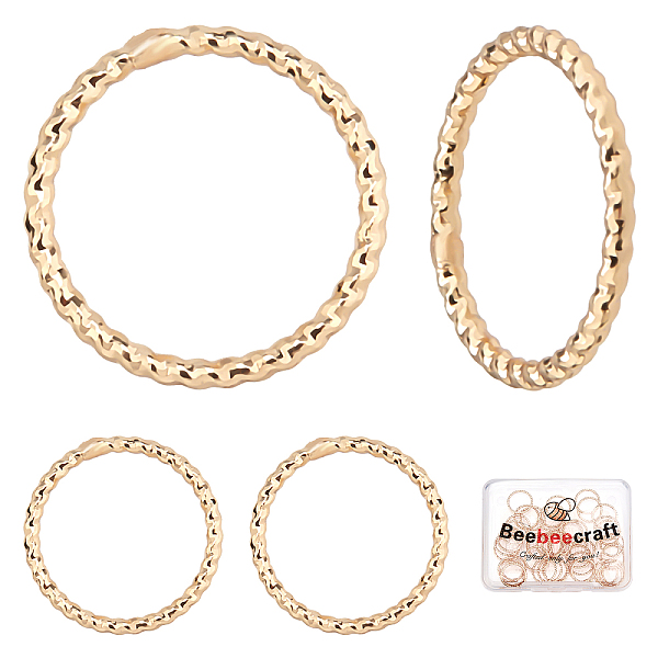 PandaHall Beebeecraft 50Pcs/Box Twisted Open Jump Rings 18K Gold Plated Jump Rings Connectors 12mm O Rings for DIY Earring Bracelet Necklace...
PandaHall Beebeecraft 50Pcs/Box Twisted Open Jump Rings 18K Gold Plated Jump Rings Connectors 12mm O Rings for DIY Earring Bracelet Necklace...