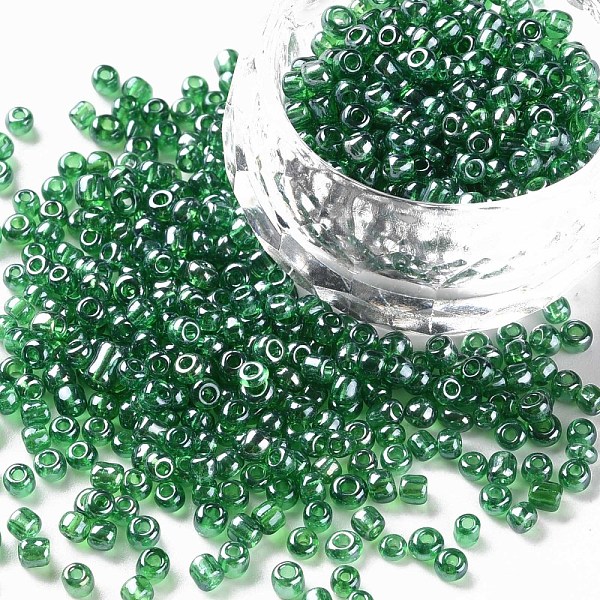 PandaHall Glass Seed Beads, Trans. Colours Lustered, Round, Green, 3mm, Hole: 1mm, about 10000pcs/pound Glass Green
PandaHall Glass Seed Beads, Trans. Colours Lustered, Round, Green, 3mm, Hole: 1mm, about 10000pcs/pound Glass Green