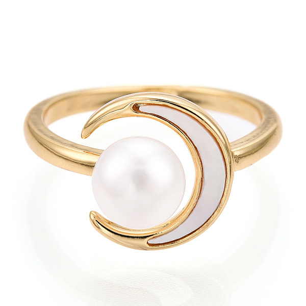 PandaHall Natural Pearl with Shell Moon Open Cuff Rings, Brass Earrings for Women, Cadmium Free & Nickel Free & Lead Free, Real 18K Gold...
PandaHall Natural Pearl with Shell Moon Open Cuff Rings, Brass Earrings for Women, Cadmium Free & Nickel Free & Lead Free, Real 18K Gold...