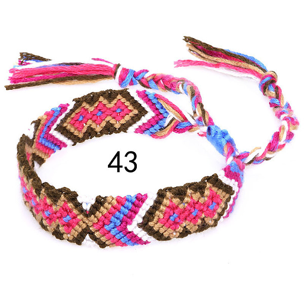 PandaHall Cotton Braided Rhombus Pattern Cord Bracelet, Ethnic Tribal Adjustable Brazilian Bracelet for Women, Orange Red, 5-7/8~14-1/8 inch...
PandaHall Cotton Braided Rhombus Pattern Cord Bracelet, Ethnic Tribal Adjustable Brazilian Bracelet for Women, Orange Red, 5-7/8~14-1/8 inch...