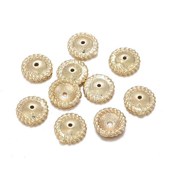 PandaHall Brass Bead Caps, Apetalous, Flat Round, Real 18K Gold Plated, 8x2mm, Hole: 0.9mm Brass
PandaHall Brass Bead Caps, Apetalous, Flat Round, Real 18K Gold Plated, 8x2mm, Hole: 0.9mm Brass