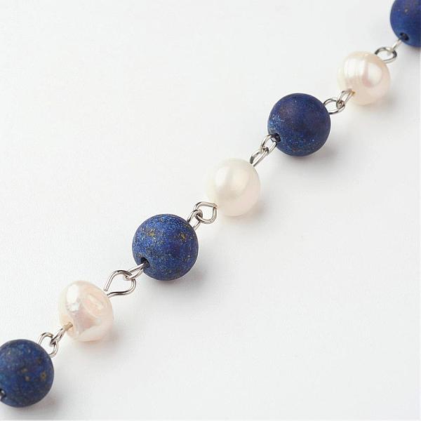 PandaHall Handmade Chains for Necklaces Bracelets Making, with Lapis Lazuli, Freshwater Pearl Beads and 304 Stainless Steel Eye Pin...
PandaHall Handmade Chains for Necklaces Bracelets Making, with Lapis Lazuli, Freshwater Pearl Beads and 304 Stainless Steel Eye Pin...