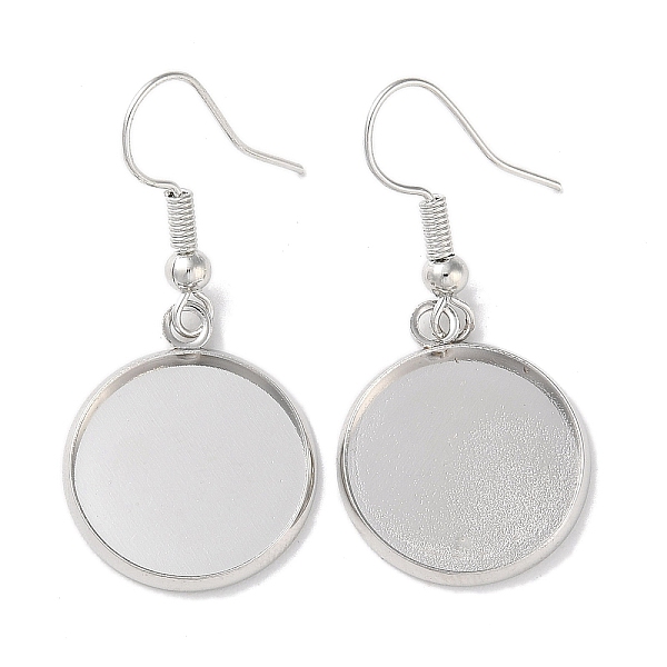 PandaHall Rack Plating Iron Earring Hooks, with Blank Round Trays, Flat Round, Platinum, 38mm, Pin: 0.7mm Iron Flat Round
PandaHall Rack Plating Iron Earring Hooks, with Blank Round Trays, Flat Round, Platinum, 38mm, Pin: 0.7mm Iron Flat Round