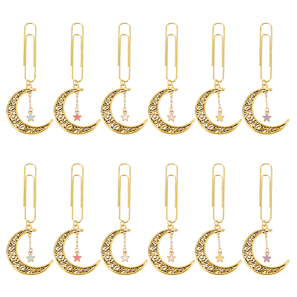 PandaHall OLYCRAFT 12Pcs Moon and Star Paperclips 3.8 Inch Alloy Pendant Paper Clip with Moon Star Charms Metal Paper Clips for Paper..., Multicolor
PandaHall OLYCRAFT 12Pcs Moon and Star Paperclips 3.8 Inch Alloy Pendant Paper Clip with Moon Star Charms Metal Paper Clips for Paper..., Multicolor