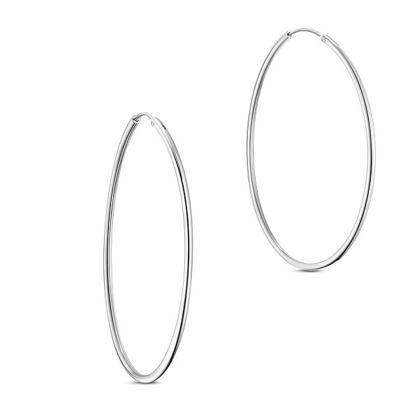 PandaHall SHEGRACE 925 Sterling Silver Hoop Earrings, Silver, 50mm Sterling Silver Silver
PandaHall SHEGRACE 925 Sterling Silver Hoop Earrings, Silver, 50mm Sterling Silver Silver