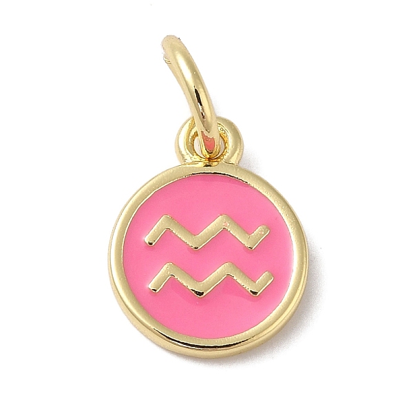 PandaHall Real 18K Gold Plated Brass Enamel Charms, with Jump Ring, Long-Lasting Plated, Lead Free & Cadmium Free, Flat Round with Aquarius...
PandaHall Real 18K Gold Plated Brass Enamel Charms, with Jump Ring, Long-Lasting Plated, Lead Free & Cadmium Free, Flat Round with Aquarius...