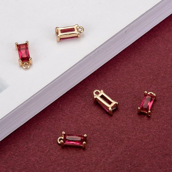 PandaHall Transparent Glass Charms, for DIY Jewelry Making, with Brass Findings, Faceted, Rectangle, Light Gold, Deep Pink, 8.5x4x3mm, Hole...
PandaHall Transparent Glass Charms, for DIY Jewelry Making, with Brass Findings, Faceted, Rectangle, Light Gold, Deep Pink, 8.5x4x3mm, Hole...