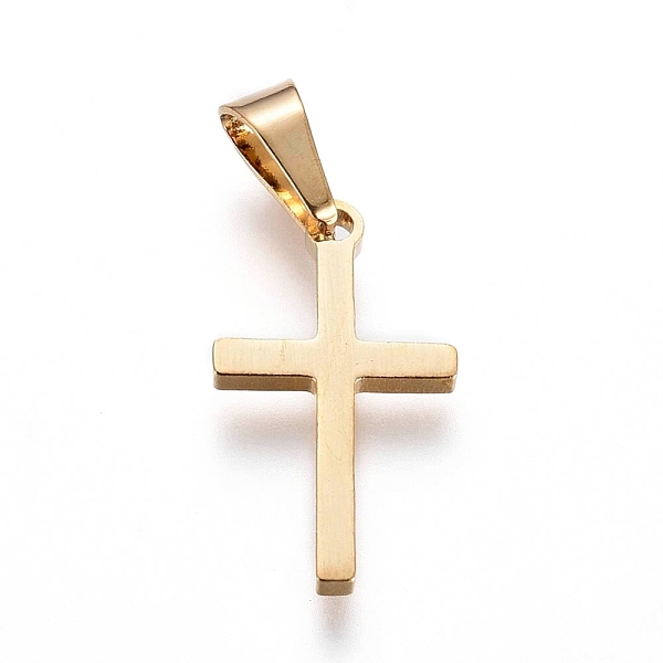 PandaHall 304 Stainless Steel Pendants, Cross, Golden, 16.8x9.6x1.3mm, Hole: 6x3mm 304 Stainless Steel Cross
PandaHall 304 Stainless Steel Pendants, Cross, Golden, 16.8x9.6x1.3mm, Hole: 6x3mm 304 Stainless Steel Cross