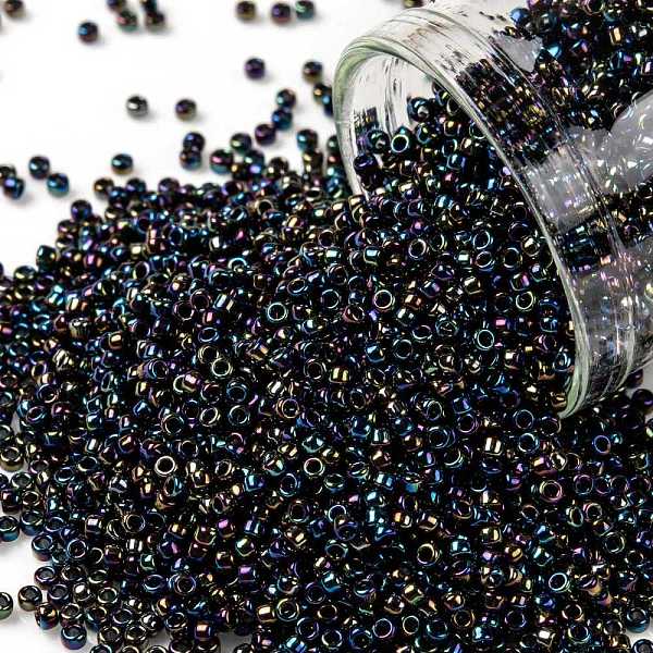 PandaHall TOHO Round Seed Beads, Japanese Seed Beads, (86) Metallic AB Iris, 15/0, 1.5mm, Hole: 0.7mm, about 15000pcs/50g Glass Blue
PandaHall TOHO Round Seed Beads, Japanese Seed Beads, (86) Metallic AB Iris, 15/0, 1.5mm, Hole: 0.7mm, about 15000pcs/50g Glass Blue