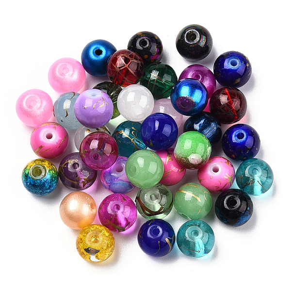 PandaHall Mixed Style & Mixed Color Round Spray Painted Glass Beads, 8mm, Hole: 1.5mm, about 200pcs/bag Glass Round Multicolor
PandaHall Mixed Style & Mixed Color Round Spray Painted Glass Beads, 8mm, Hole: 1.5mm, about 200pcs/bag Glass Round Multicolor