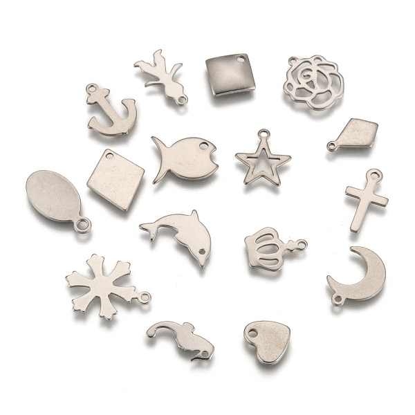 PandaHall Stainless Steel Pendants, Mixed Shapes, 9~19x6~15x0.4~1mm, Hole: 1~2mm Stainless Steel Mixed Shapes
PandaHall Stainless Steel Pendants, Mixed Shapes, 9~19x6~15x0.4~1mm, Hole: 1~2mm Stainless Steel Mixed Shapes