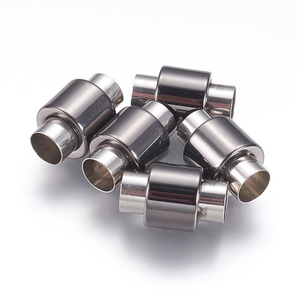PandaHall 304 Stainless Steel Magnetic Clasps with Glue-in Ends, Column, Gunmetal, 16x10mm, Hole: 6mm 304 Stainless Steel Column
PandaHall 304 Stainless Steel Magnetic Clasps with Glue-in Ends, Column, Gunmetal, 16x10mm, Hole: 6mm 304 Stainless Steel Column