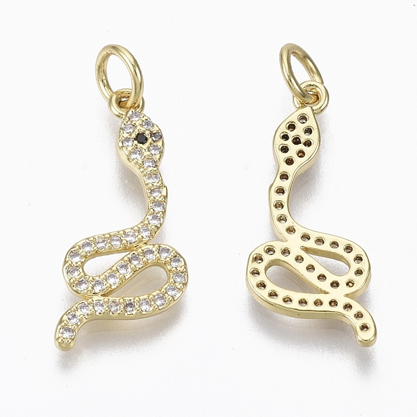 PandaHall Brass Micro Pave Clear Cubic Zirconia Pendants, with Jump Ring, Nickel Free, Snake, Real 18K Gold Plated, 22x9.5x2mm, Hole: 3mm...
PandaHall Brass Micro Pave Clear Cubic Zirconia Pendants, with Jump Ring, Nickel Free, Snake, Real 18K Gold Plated, 22x9.5x2mm, Hole: 3mm...