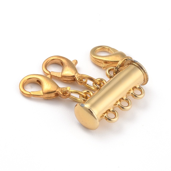PandaHall Alloy Magnetic Slide Lock Clasps, Necklace Layering Clasps, with Lobster Claw Clasps, 3-Strand, 6-Hole, Tube, Golden, 25x20mm...
PandaHall Alloy Magnetic Slide Lock Clasps, Necklace Layering Clasps, with Lobster Claw Clasps, 3-Strand, 6-Hole, Tube, Golden, 25x20mm...