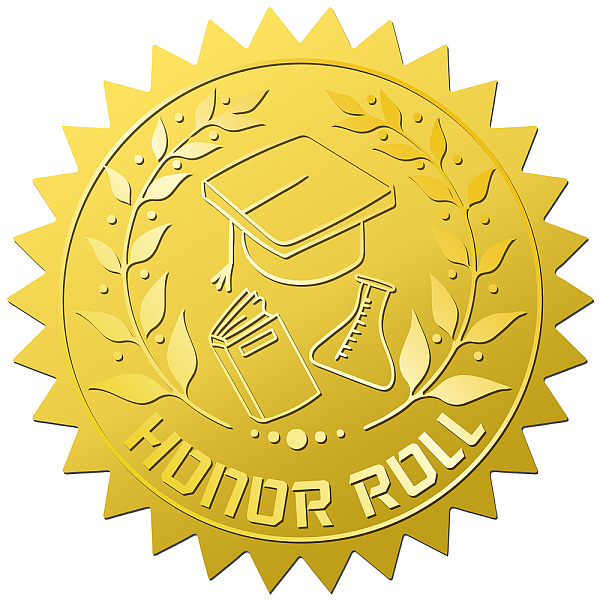 PandaHall 34 Sheets Honor Roll Self Adhesive Gold Foil Embossed Stickers, Round Dot Medal Decorative Decals for Envelope Card Seal, Word...
PandaHall 34 Sheets Honor Roll Self Adhesive Gold Foil Embossed Stickers, Round Dot Medal Decorative Decals for Envelope Card Seal, Word...