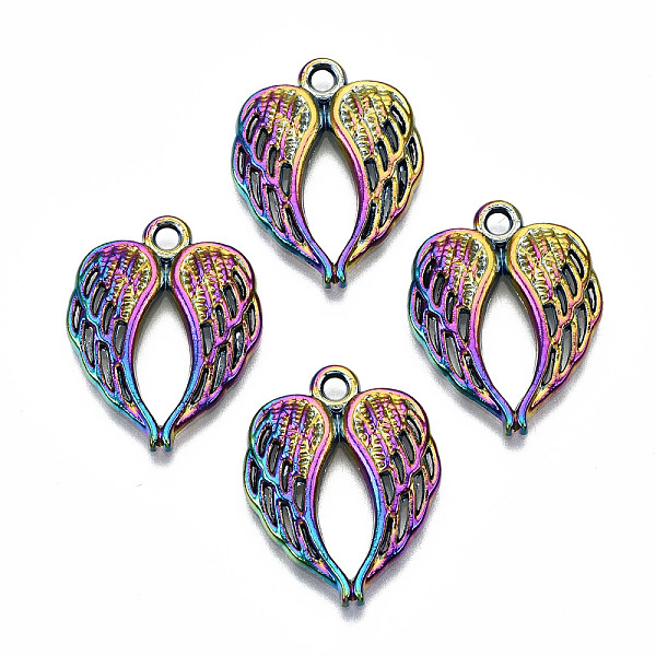 PandaHall Rainbow Color Alloy Pendants, Cadmium Free & Lead Free, Wing, 21.5x17x2mm, Hole: 1.8mm Alloy Wing
PandaHall Rainbow Color Alloy Pendants, Cadmium Free & Lead Free, Wing, 21.5x17x2mm, Hole: 1.8mm Alloy Wing