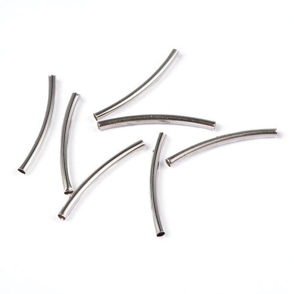 PandaHall Brass Curved Tube Beads, Silver Color Plated, about 2mm wide, 25mm long, Hole: 1mm Brass Tube
PandaHall Brass Curved Tube Beads, Silver Color Plated, about 2mm wide, 25mm long, Hole: 1mm Brass Tube