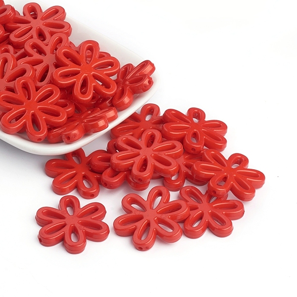 PandaHall Opaque Acrylic Beads, Flower, Red, 31x28x4.5mm, Hole: 1.5mm, about 239pcs/500g Acrylic Flower Red
PandaHall Opaque Acrylic Beads, Flower, Red, 31x28x4.5mm, Hole: 1.5mm, about 239pcs/500g Acrylic Flower Red