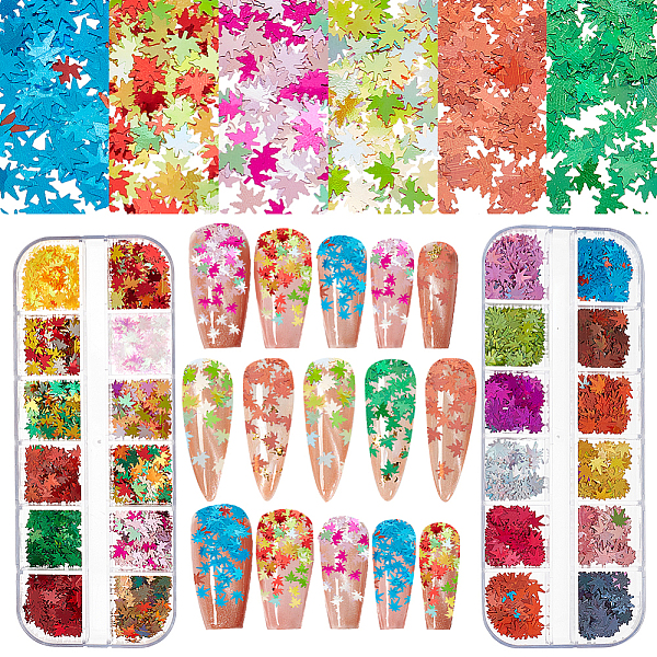 PandaHall OLYCRAFT 2 Boxs 24 Styles Maple Leaf Nail Sequins Fall Leaf Sequins Nail Art Glitter Sequins Maple Leaf Paillettes Nail Art..., Multicolor
PandaHall OLYCRAFT 2 Boxs 24 Styles Maple Leaf Nail Sequins Fall Leaf Sequins Nail Art Glitter Sequins Maple Leaf Paillettes Nail Art..., Multicolor