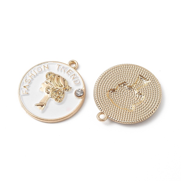 PandaHall Alloy Rhinestone Pendants, with Enamel, Flat Round with Women Charms, White, 26x23.5x3mm, Hole: 1.8mm Alloy Rhinestone+Enamel Flat...
PandaHall Alloy Rhinestone Pendants, with Enamel, Flat Round with Women Charms, White, 26x23.5x3mm, Hole: 1.8mm Alloy Rhinestone+Enamel Flat...