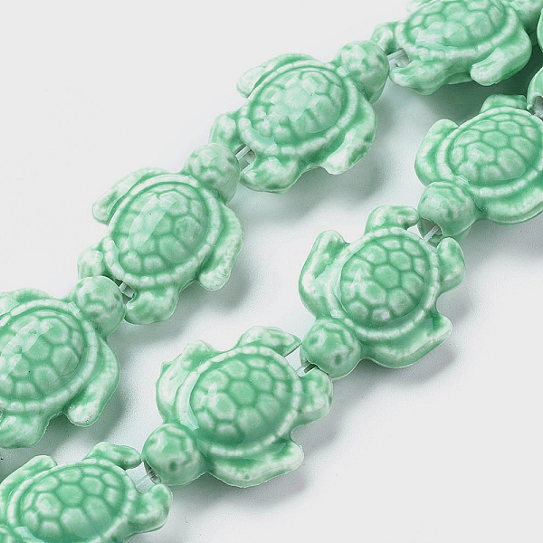 PandaHall Handmade Porcelain Beads Strands, Tortoise, Bright Glazed Porcelain, Turquoise, 19x15x8mm, Hole: 1.8mm, about 22pcs/strand, 15.7..., Green
PandaHall Handmade Porcelain Beads Strands, Tortoise, Bright Glazed Porcelain, Turquoise, 19x15x8mm, Hole: 1.8mm, about 22pcs/strand, 15.7..., Green