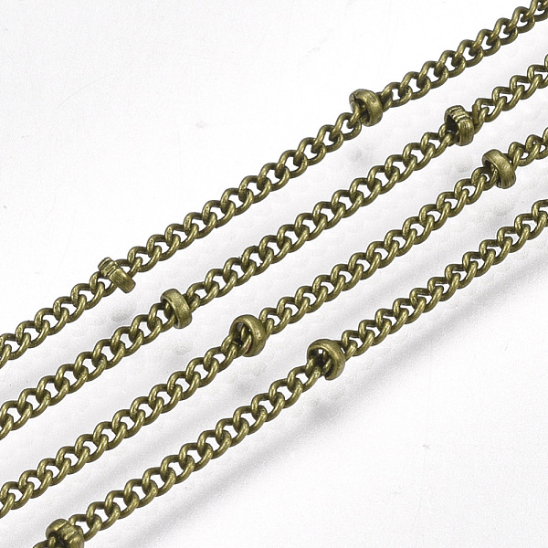 PandaHall 3.28 Feet Brass Curb Chains, Satellite Chains, Soldered, Antique Bronze, 2x1.5x0.4mm Brass
PandaHall 3.28 Feet Brass Curb Chains, Satellite Chains, Soldered, Antique Bronze, 2x1.5x0.4mm Brass