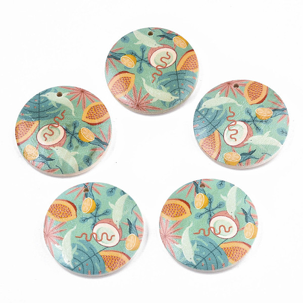 PandaHall Fruit Seris Printed Wood Pendants, Flat Round with Papaya Pattern, Medium Aquamarine, 50x5mm, Hole: 1.6mm Wood Flat Round Green
PandaHall Fruit Seris Printed Wood Pendants, Flat Round with Papaya Pattern, Medium Aquamarine, 50x5mm, Hole: 1.6mm Wood Flat Round Green