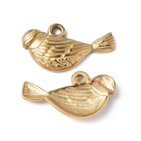 PandaHall Ion Plating(IP) 304 Stainless Steel Charms, Bird Charm, Real 18K Gold Plated, 8.5x15.5x2mm, Hole: 1mm 304 Stainless Steel Bird
PandaHall Ion Plating(IP) 304 Stainless Steel Charms, Bird Charm, Real 18K Gold Plated, 8.5x15.5x2mm, Hole: 1mm 304 Stainless Steel Bird