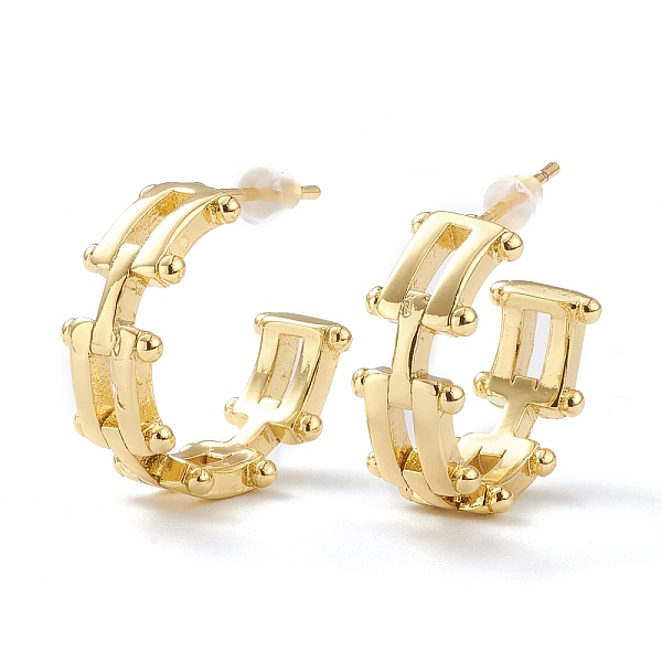 PandaHall Brass Half Hoop Earrings, with Steel Pin and Plastic Ear Nuts, Long-Lasting Plated, Cable Chain Shape, Real 18K Gold Plated...
PandaHall Brass Half Hoop Earrings, with Steel Pin and Plastic Ear Nuts, Long-Lasting Plated, Cable Chain Shape, Real 18K Gold Plated...