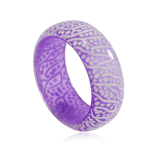 PandaHall Luminous Glow in the Dark Resin Simple Finger Ring, Violet, US Size 8(18.1mm) Resin Purple
PandaHall Luminous Glow in the Dark Resin Simple Finger Ring, Violet, US Size 8(18.1mm) Resin Purple