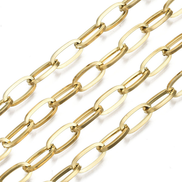 PandaHall 3.28 Feet 304 Stainless Steel Paperclip Chains, Drawn Elongated Cable Chains, Unwelded, Oval, Real 18K Gold Plated, Link...
PandaHall 3.28 Feet 304 Stainless Steel Paperclip Chains, Drawn Elongated Cable Chains, Unwelded, Oval, Real 18K Gold Plated, Link...