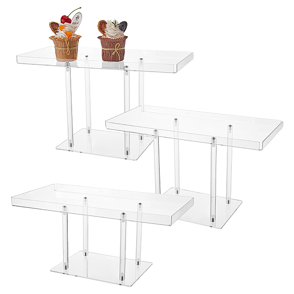 PandaHall 3 Sizes Rectangle Acrylic Cake Display Stands, Mini Cupcake Organizer Holder with 201 Stainless Steel Findings, Party Supplies..., Clear
PandaHall 3 Sizes Rectangle Acrylic Cake Display Stands, Mini Cupcake Organizer Holder with 201 Stainless Steel Findings, Party Supplies..., Clear