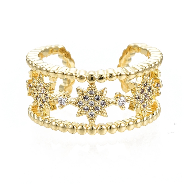 PandaHall Cubic Zirconia Star Open Cuff Ring, Golden Brass Jewelry for Women, Nickel Free, Clear, US Size 6(16.5mm) Brass+Cubic Zirconia...
PandaHall Cubic Zirconia Star Open Cuff Ring, Golden Brass Jewelry for Women, Nickel Free, Clear, US Size 6(16.5mm) Brass+Cubic Zirconia...