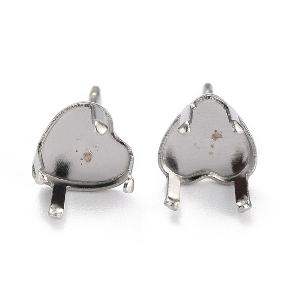 PandaHall 304 Stainless Steel Stud Earring Settings, Prong Earring Settings, Heart, Stainless Steel Color, Fit for 8mm Rhinestone, 7x7mm...
PandaHall 304 Stainless Steel Stud Earring Settings, Prong Earring Settings, Heart, Stainless Steel Color, Fit for 8mm Rhinestone, 7x7mm...