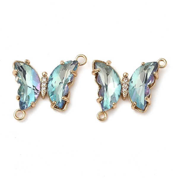 PandaHall Brass Pave Faceted Glass Connector Charms, Golden Tone Butterfly Links, Pale Turquoise, 20x22x5mm, Hole: 1.2mm Brass+Glass...
PandaHall Brass Pave Faceted Glass Connector Charms, Golden Tone Butterfly Links, Pale Turquoise, 20x22x5mm, Hole: 1.2mm Brass+Glass...