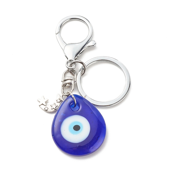 PandaHall Alloy Keychains, with Tibetan Style Alloy Pendants and Handmade Lampwork Pendants, Teardrop with Evil Eye & Moon with Star...
PandaHall Alloy Keychains, with Tibetan Style Alloy Pendants and Handmade Lampwork Pendants, Teardrop with Evil Eye & Moon with Star...