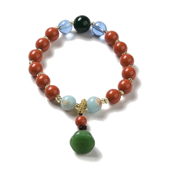 PandaHall Cinnabar & Sandalwood Beaded Stretch Bracelets with Glass Lotus Pod Charms, Inner Diameter: 1-7/8 inch(4.75cm) Cinnabar Flower
PandaHall Cinnabar & Sandalwood Beaded Stretch Bracelets with Glass Lotus Pod Charms, Inner Diameter: 1-7/8 inch(4.75cm) Cinnabar Flower
