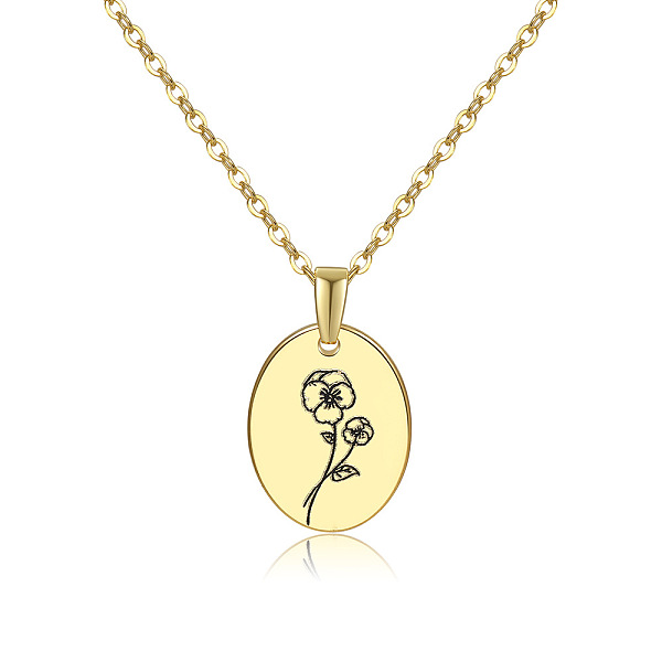 PandaHall 304 Stainless Steel Birth Month Flower Pendant Necklace, Floral Dainty Jewelry for Women, Golden, February Violet, 17.72 inch...
PandaHall 304 Stainless Steel Birth Month Flower Pendant Necklace, Floral Dainty Jewelry for Women, Golden, February Violet, 17.72 inch...