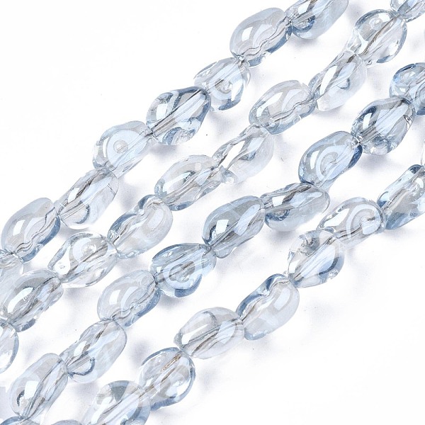 PandaHall Electroplate Transparent Glass Beads Strands, Snake, Light Blue, 8.5~9.5x7x6mm, Hole: 1mm, about 100pcs/strand, 33.86inch~34.65...
PandaHall Electroplate Transparent Glass Beads Strands, Snake, Light Blue, 8.5~9.5x7x6mm, Hole: 1mm, about 100pcs/strand, 33.86inch~34.65...