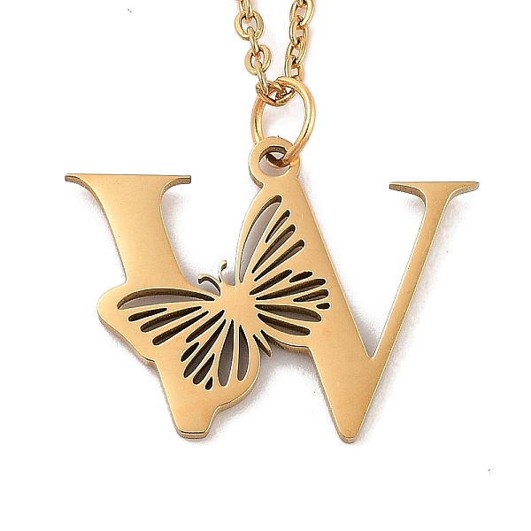 PandaHall Vacuum Plating 201 Stainless Steel Necklaces, Letter W, 12.09 inch(30.7cm) pendant: about 17x22.5mm. 201 Stainless Steel Letter W
PandaHall Vacuum Plating 201 Stainless Steel Necklaces, Letter W, 12.09 inch(30.7cm) pendant: about 17x22.5mm. 201 Stainless Steel Letter W