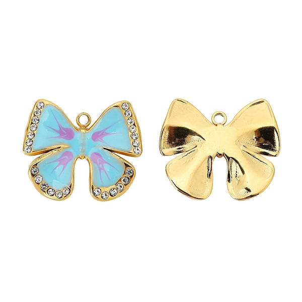 PandaHall Stainless Steel Rhinestones Pendants, with Enamel, Golden, Bowknot Charms, Light Sky Blue, 20x15mm, Hole: 1.5mm Stainless...
PandaHall Stainless Steel Rhinestones Pendants, with Enamel, Golden, Bowknot Charms, Light Sky Blue, 20x15mm, Hole: 1.5mm Stainless...