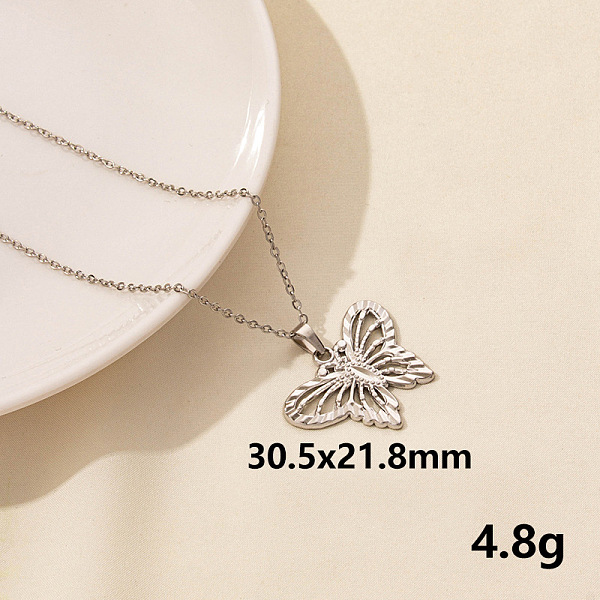 PandaHall 304 Stainless Steel Butterfly Pendant Necklaces, Chain Chain Necklaces Stainless Steel Butterfly
PandaHall 304 Stainless Steel Butterfly Pendant Necklaces, Chain Chain Necklaces Stainless Steel Butterfly